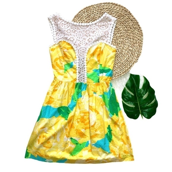 Lilly Pulitzer Sunglow Yellow First Impressions Raegan Dress Size 00 Holy Grail - Picture 4 of 17